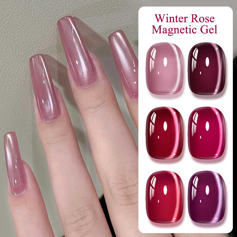 핑크 윈터 로즈 캣 마그네틱 젤 네일 폴리쉬 글래스 비 - Nail Art Valentines Day 리뷰 및 가격