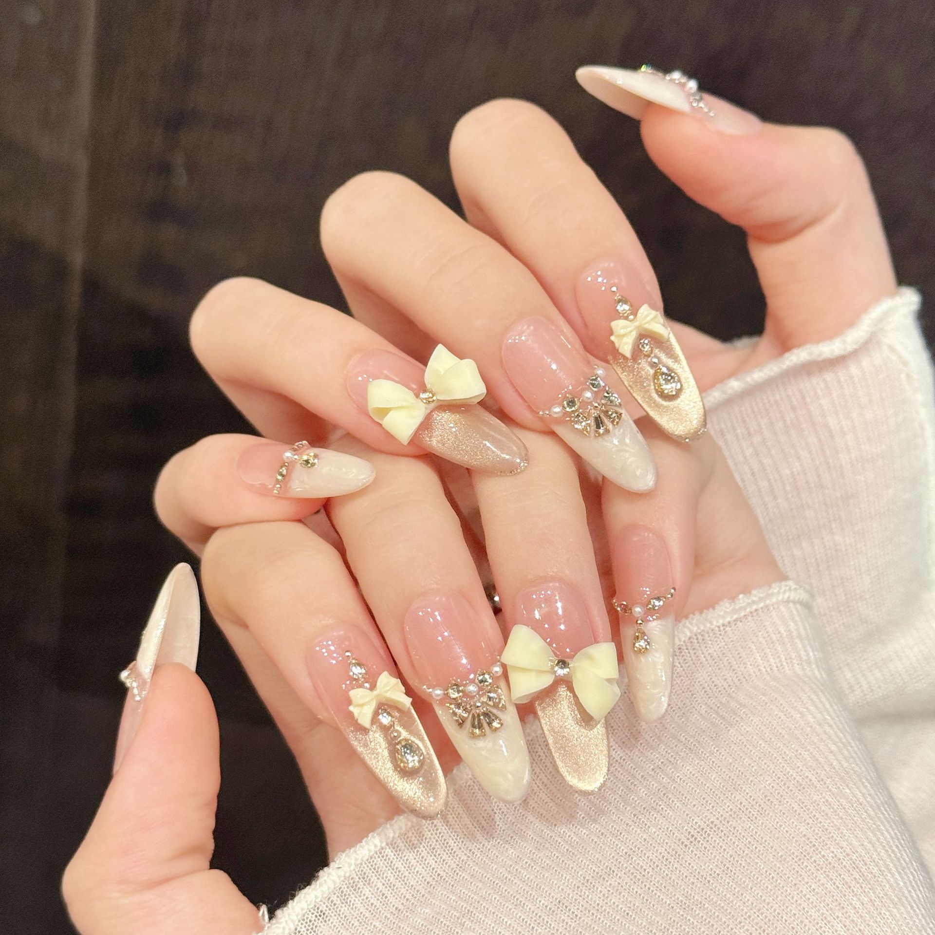 10개 수제 프레스온 네일 라이트 럭셔리 캣츠아이 가짜 - Nail Art Press On 리뷰 및 가격