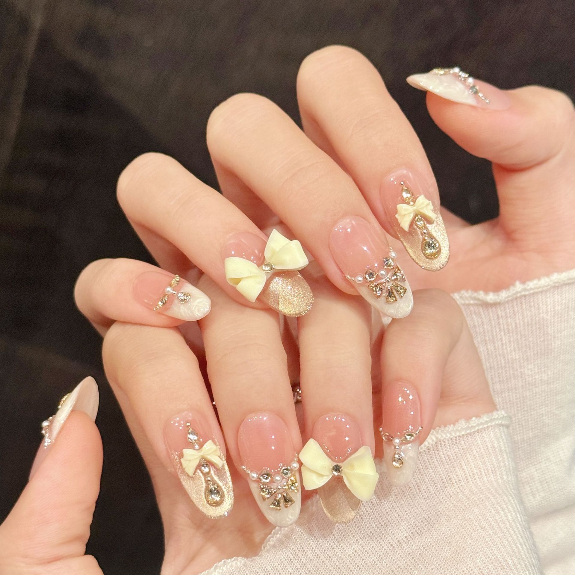 10개 수제 프레스온 네일 라이트 럭셔리 캣츠아이 가짜 - Nail Art Press On 리뷰 및 가격