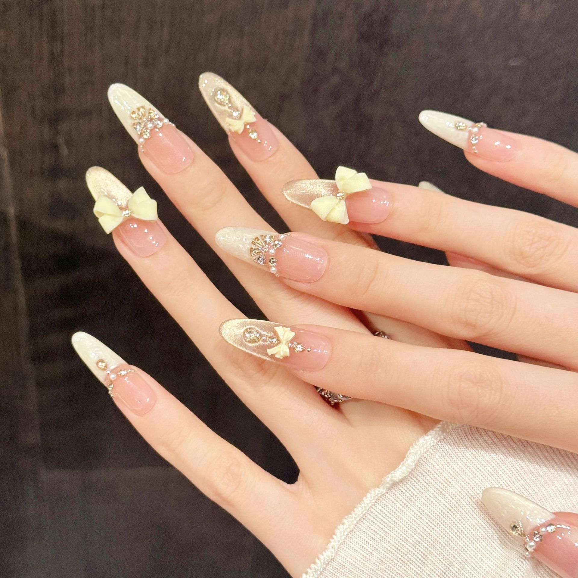 10개 수제 프레스온 네일 라이트 럭셔리 캣츠아이 가짜 - Nail Art Press On 리뷰 및 가격