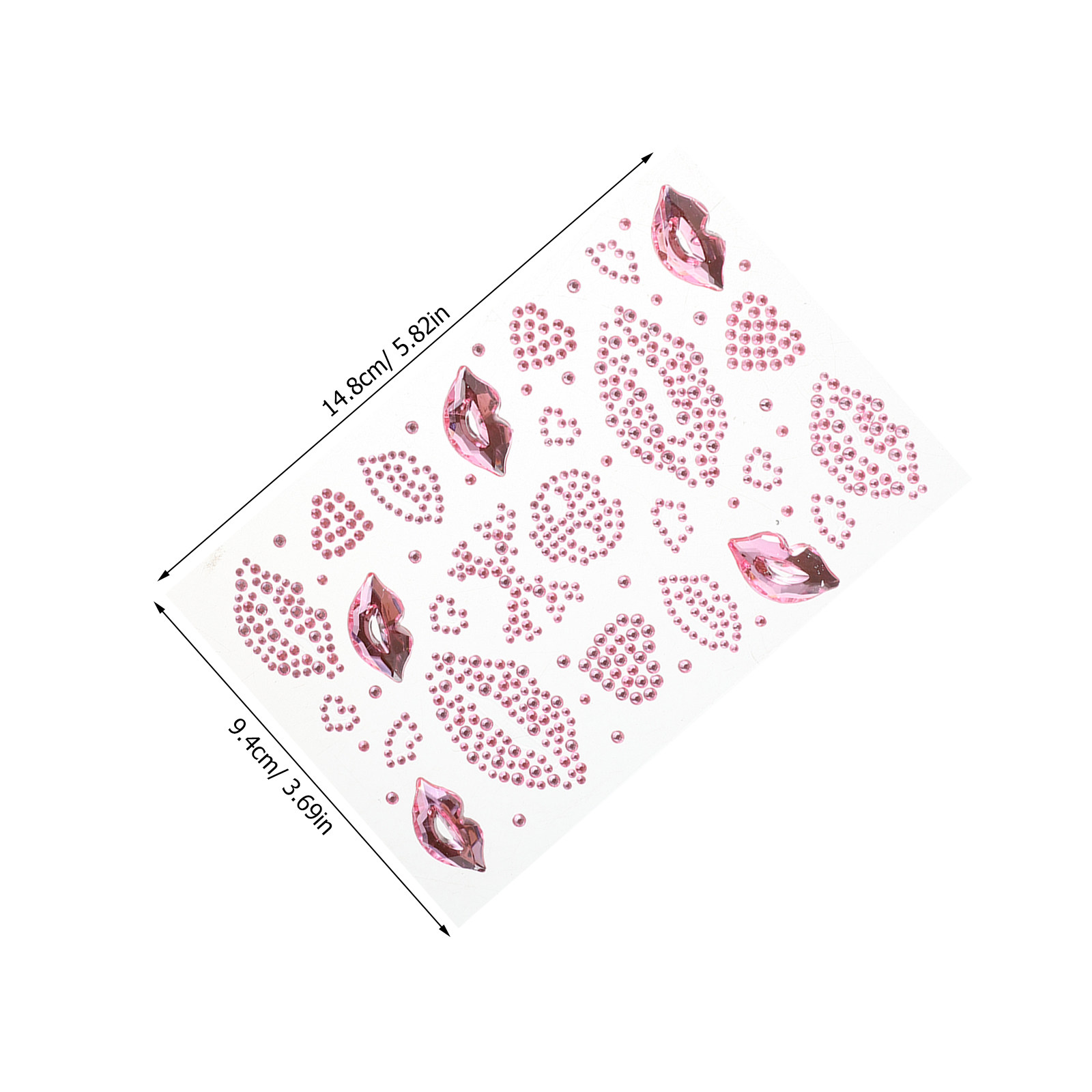 발렌타인데이용 레드 하트 모양의 립 스티커 10개 세트 - Nail Art Valentines Day 리뷰 및 가격