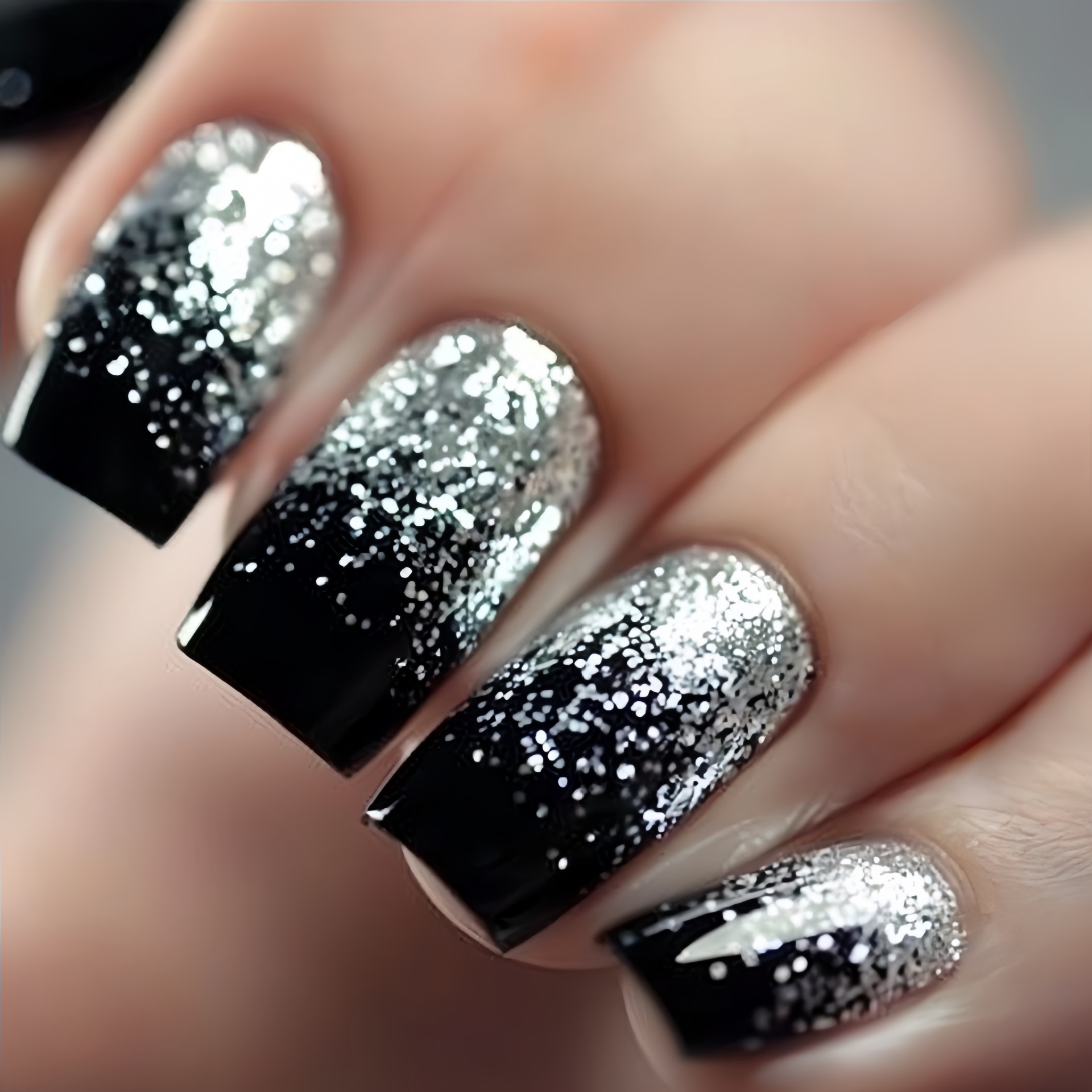 짧은 중간 길이의 가짜 손톱 그라데이션 갈색 빨강 검정 - Nail Art Press On 리뷰 및 가격